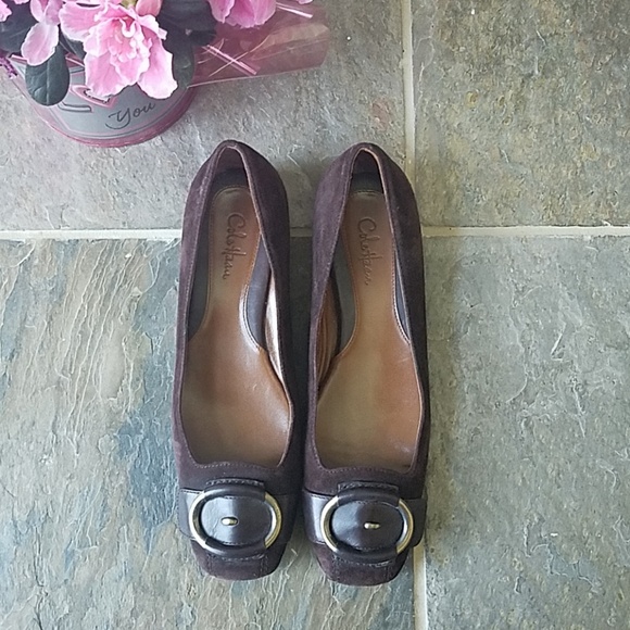Cole Haan Shoes - EUC Cole Haan x Nike Brown Suede Buckle Flat (6.5)